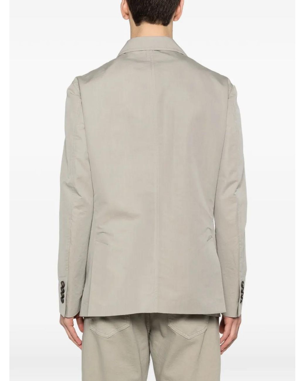 Eleventy White Double-Breasted Peacoat for men