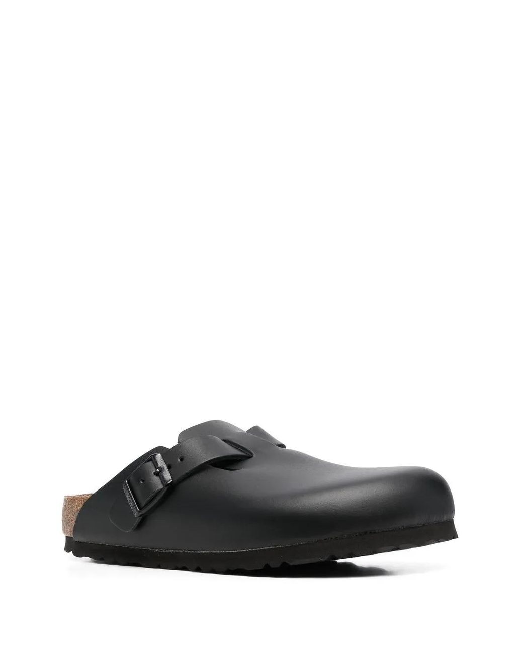Birkenstock Black Boston Buckled Clogs