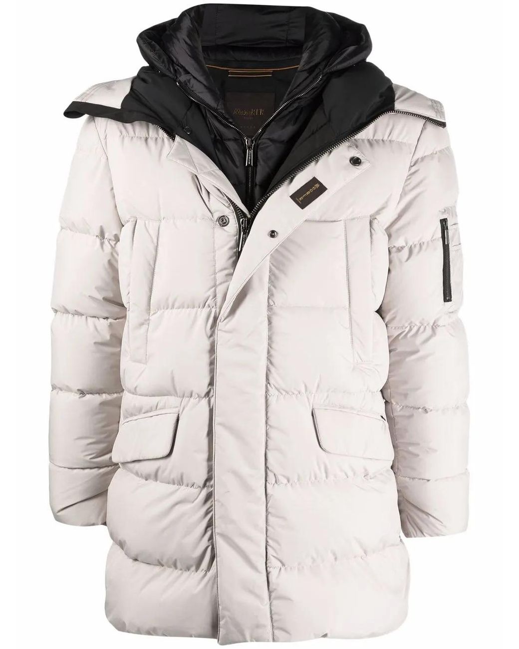 Moorer Multicolor Padded Zip-Up Coat for men