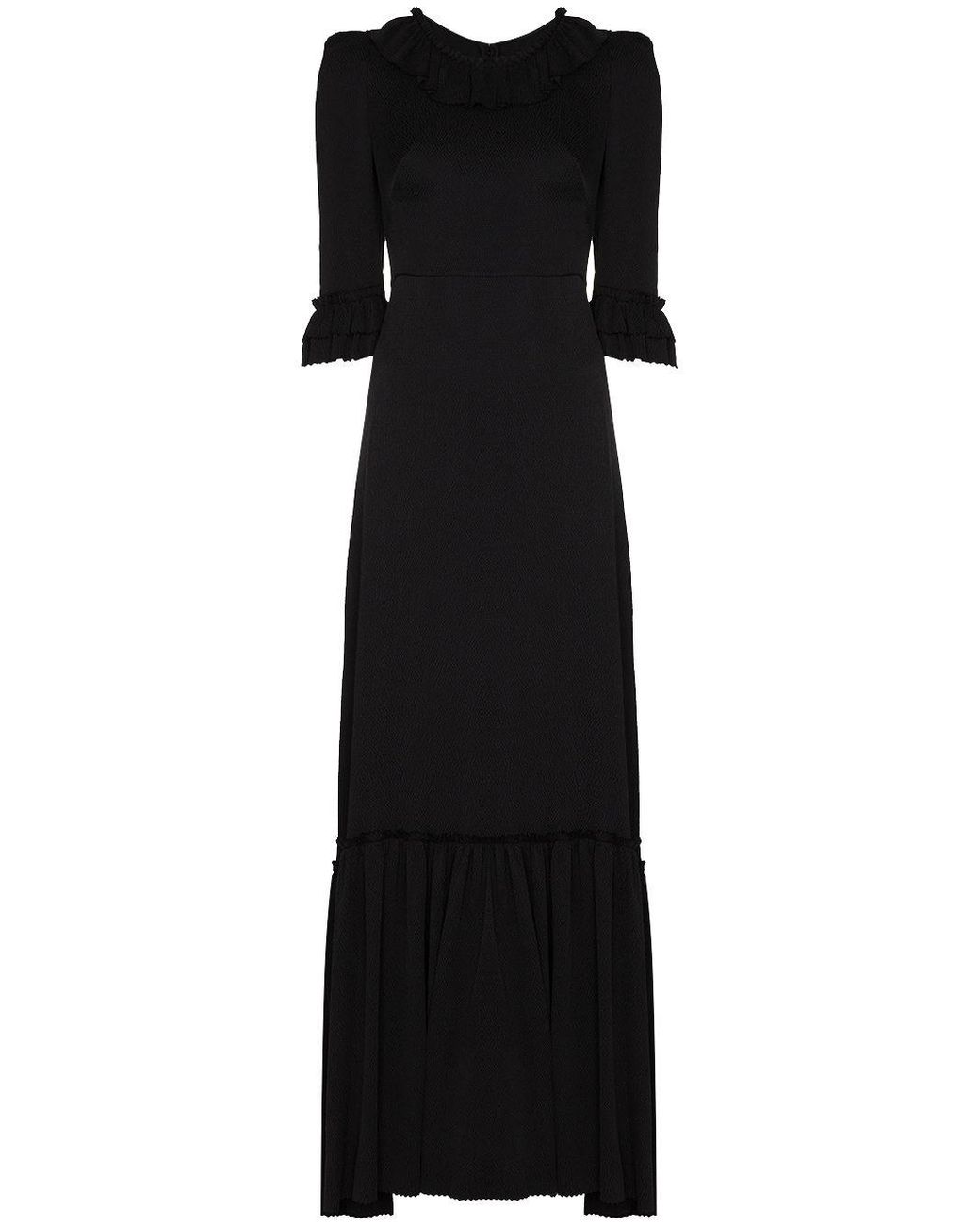 The Vampire's Wife Night Flight Velvet Maxi Dress in Black | Lyst