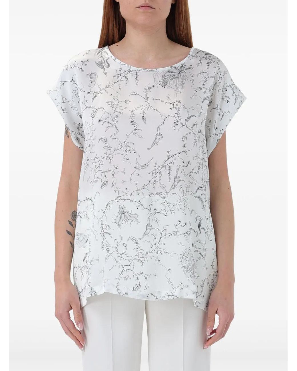 Fabiana Filippi White Printed Top