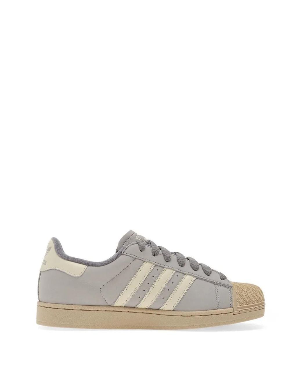 Adidas White Baskets Superstar Ii À Rayures