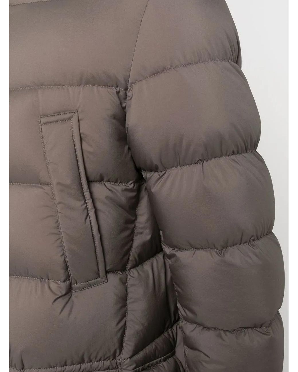 Herno Gray Padded Hooded Down Coat for men