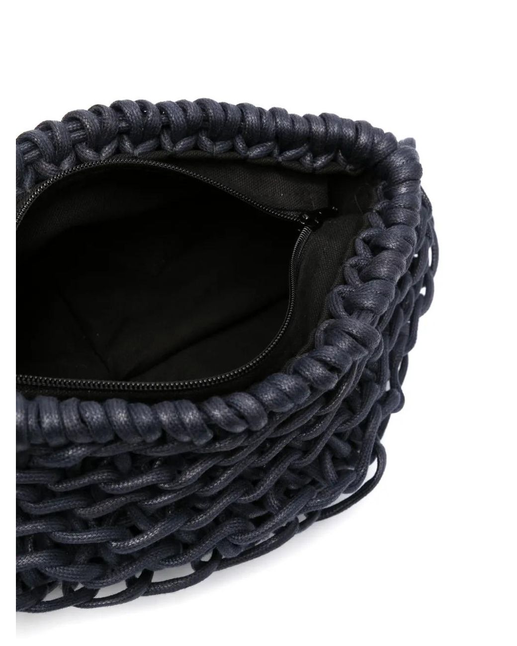 Alienina Black Cecilia Woven Shoulder Bag