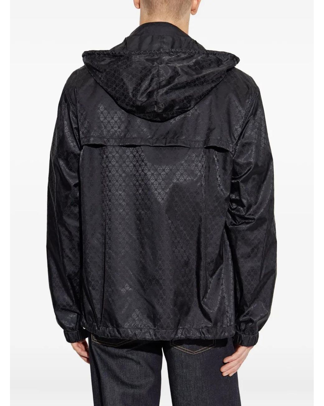 McQueen Black Hooded Jacket for men