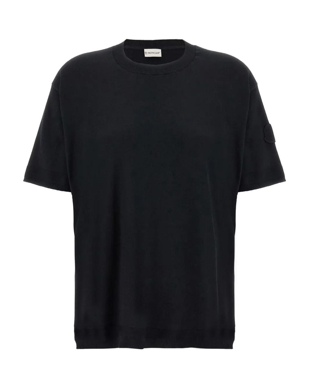 Moncler Black Cotton And Silk Knit for men