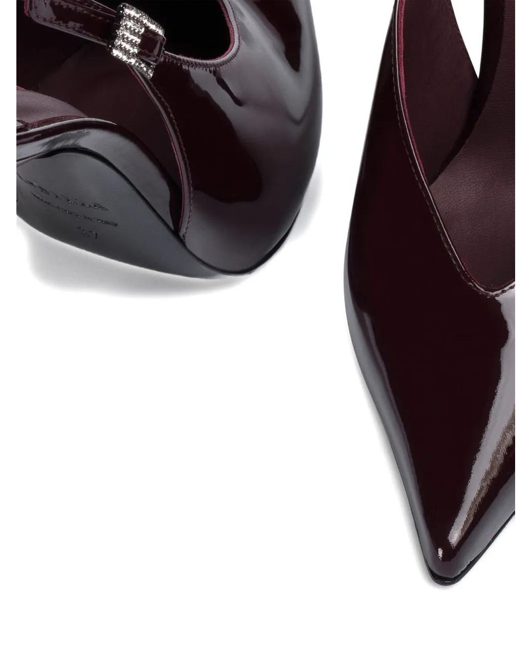 Le Silla Purple 100Mm Clivage Slingback Crystal-Embellished Pumps
