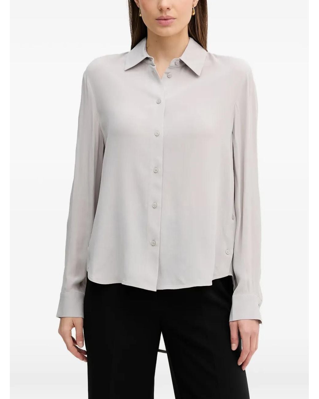 Sisley White Long-Sleeve Shirt