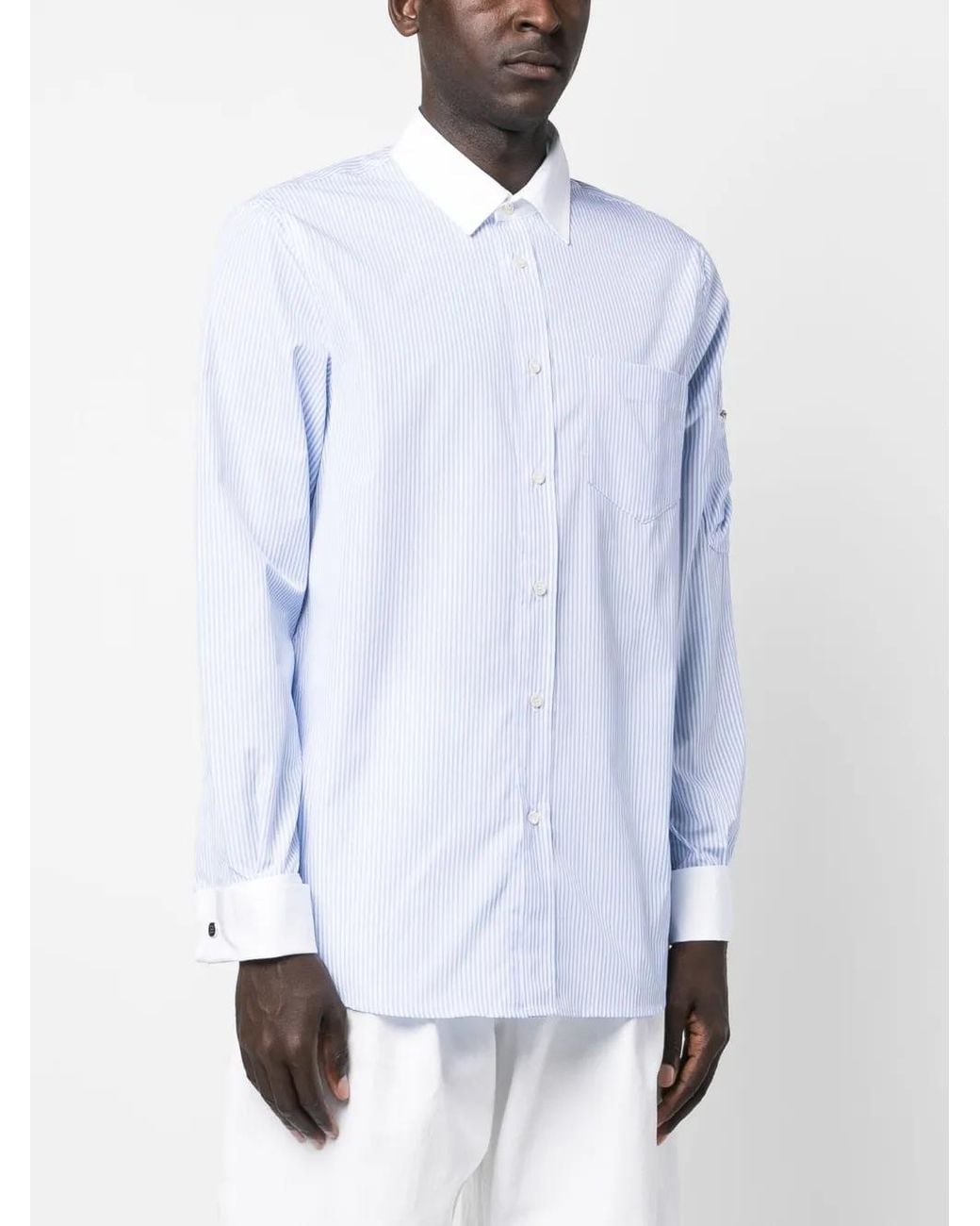 Winnie NY White Stripe-Pattern Shirt for men