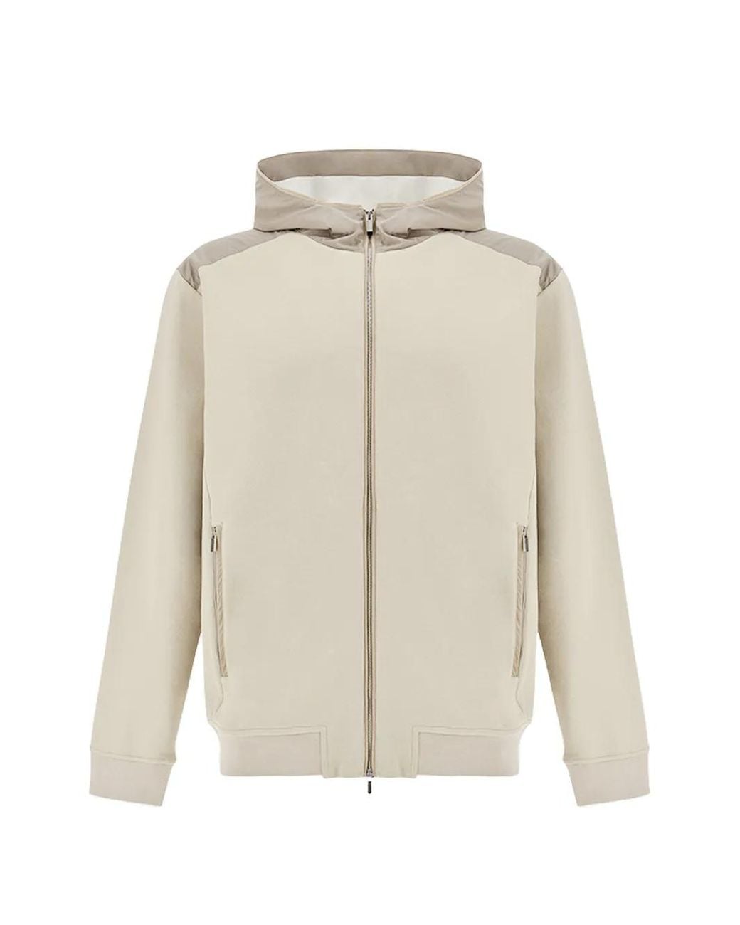 Paul & Shark White Zip-Up Hooded Jacket for men