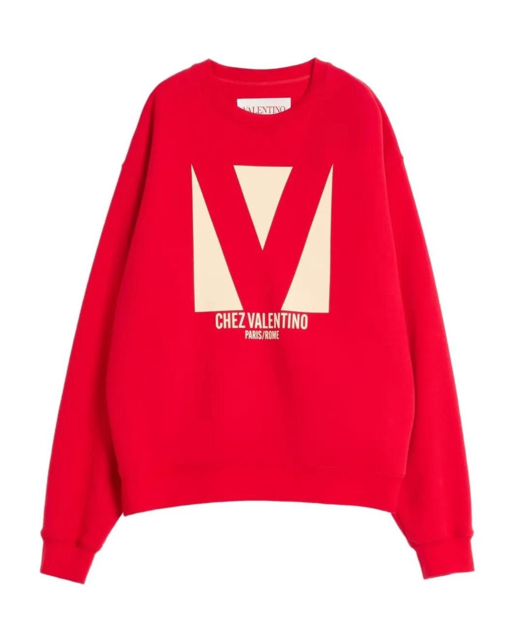Valentino Garavani Red Crew-Neck Sweatshirt for men