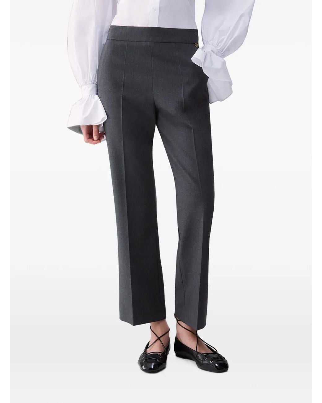 Liu Jo Blue Flannel Flare Pants