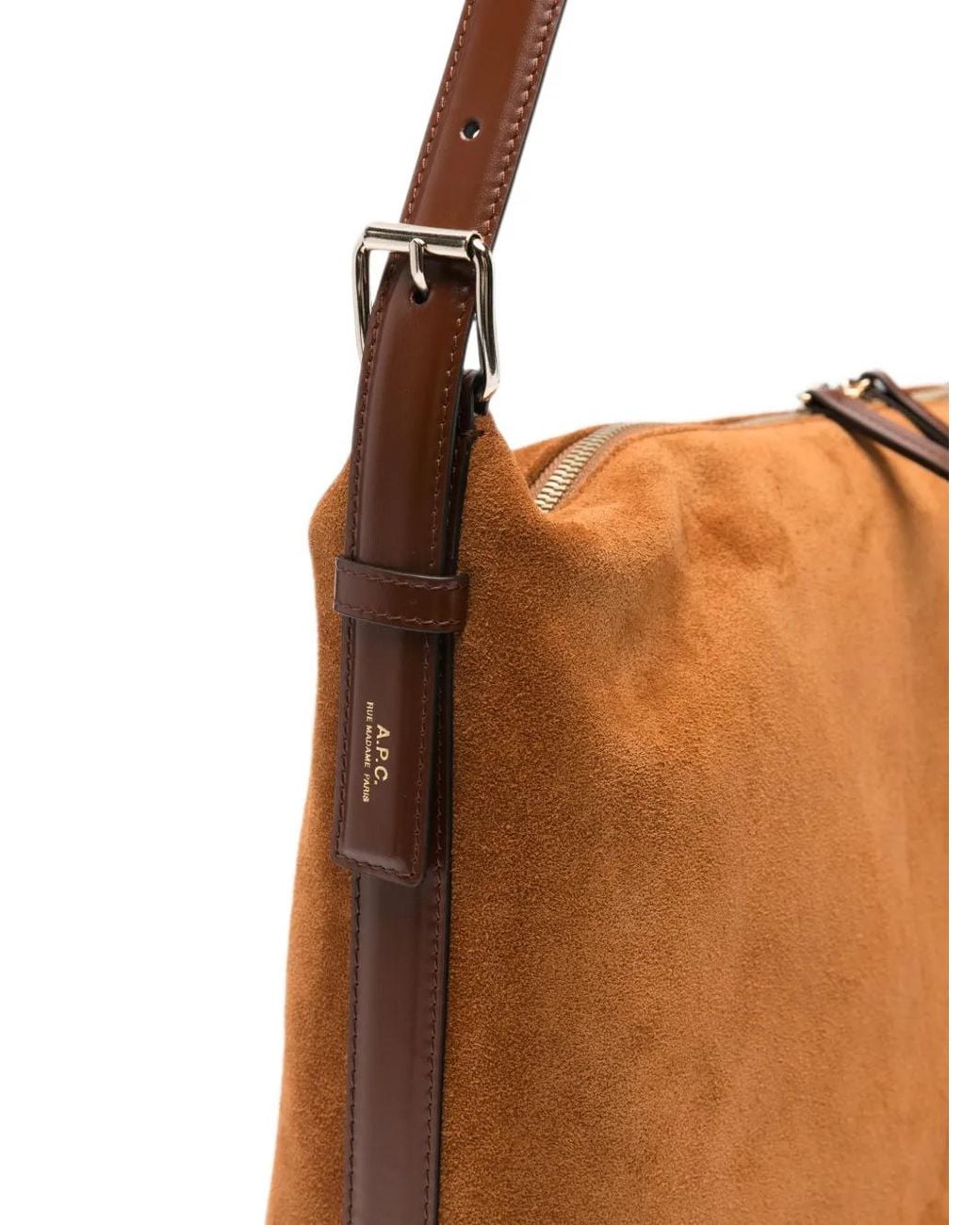 A.P.C. Brown Suede Shoulder Bag