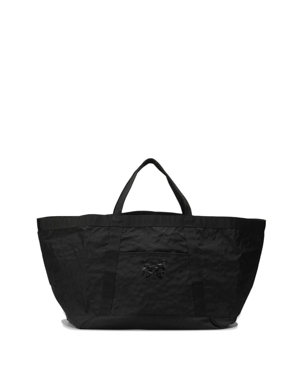 Needles Black Logo Tote Bag for men