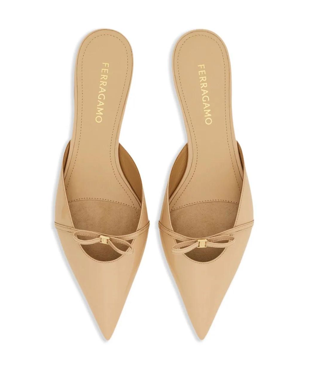 Ferragamo White Mini Bow Mules