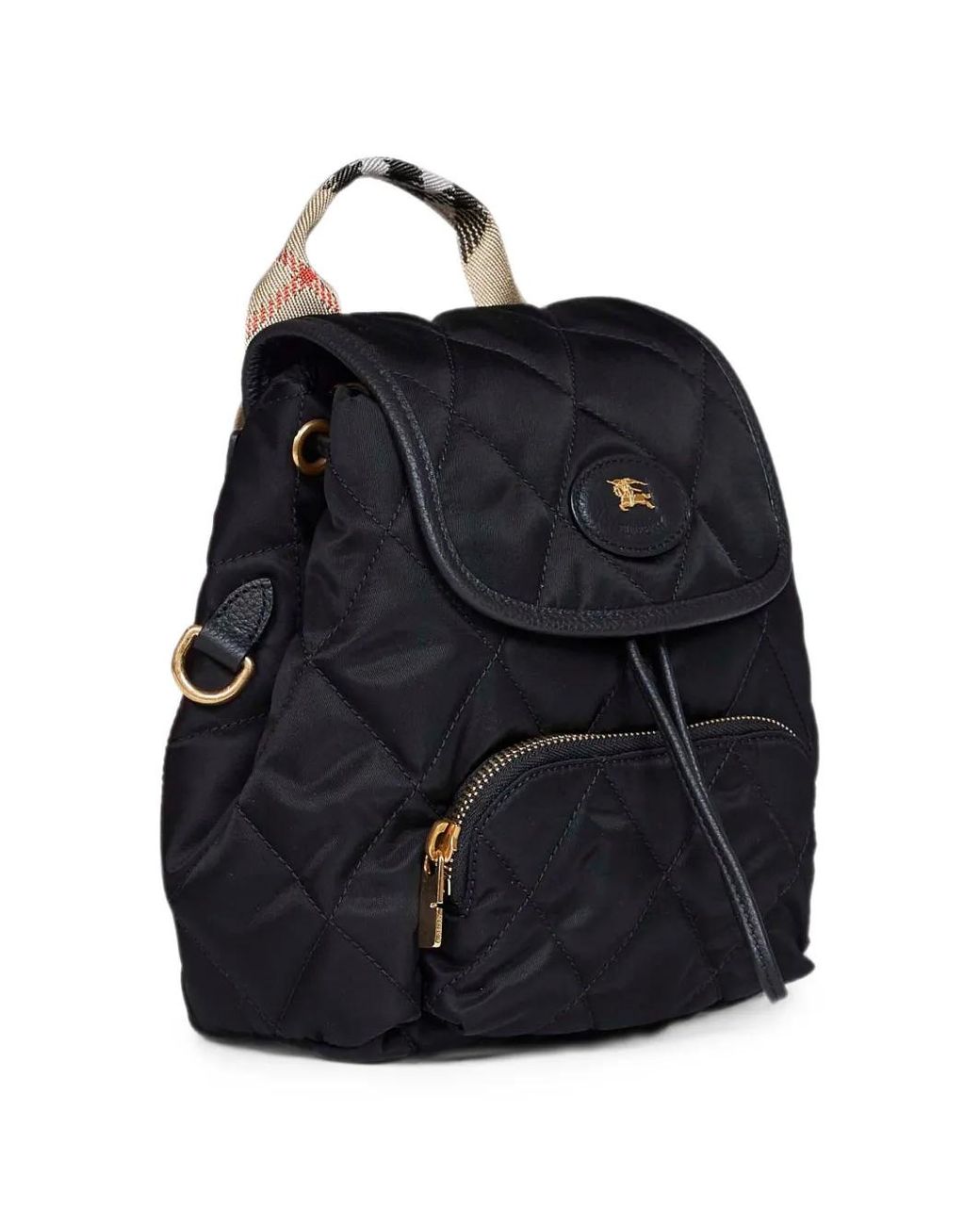 Burberry Black Horseshoe Mini Nylon Backpack