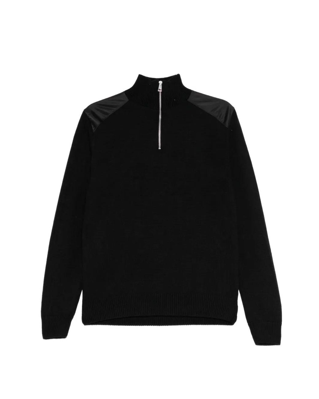 Les Hommes Black Half-Zip Sweatshirt for men