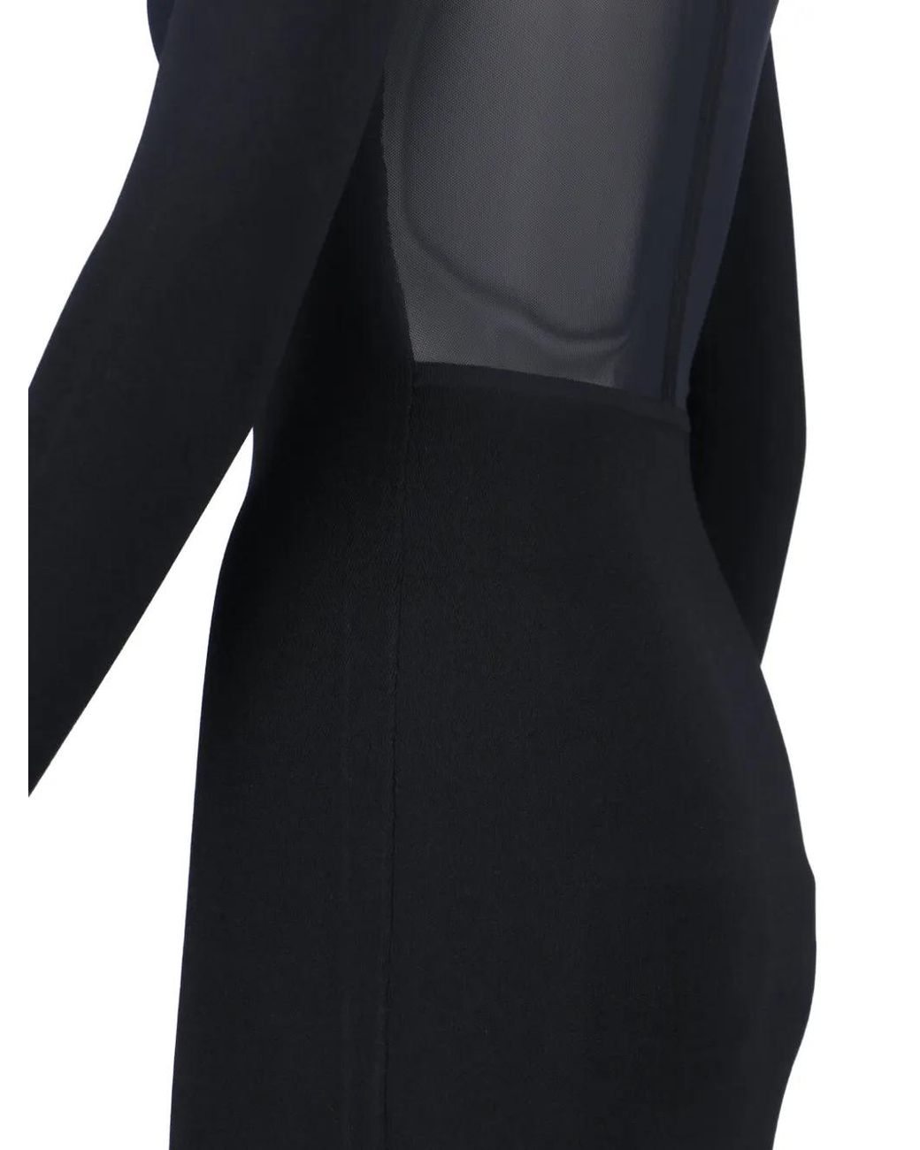Max Mara Black Long-Sleeves Maxi Dress