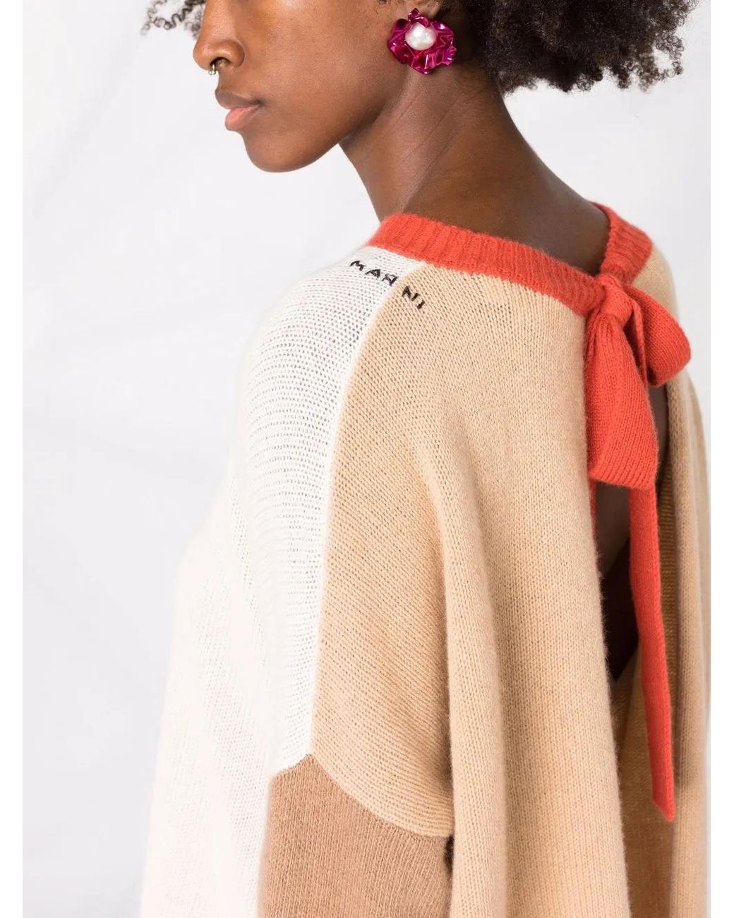 Marni Multicolor Rear Tie-Fastening Jumper