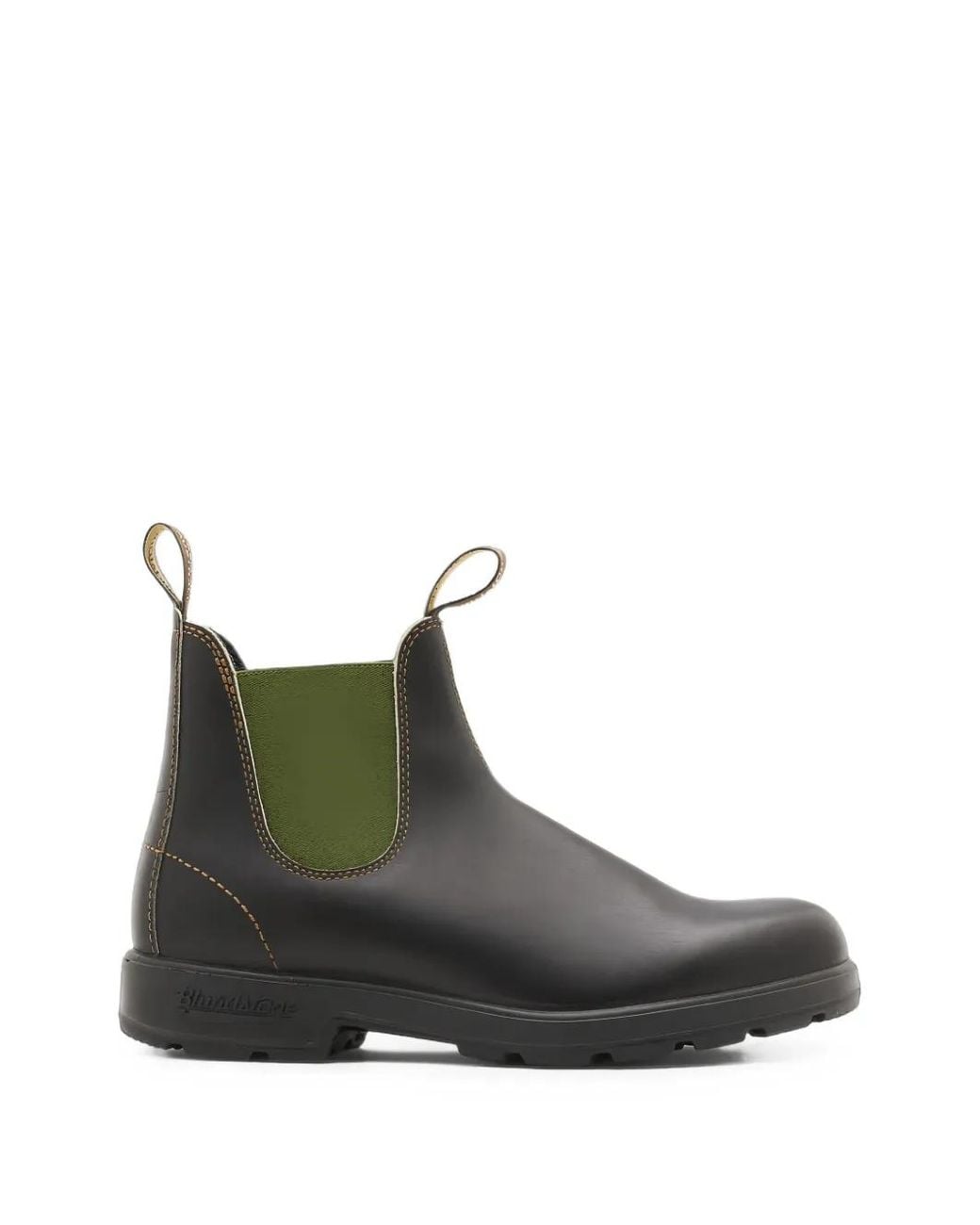 Blundstone Green Elasticated Leather Chelsea Boots for men
