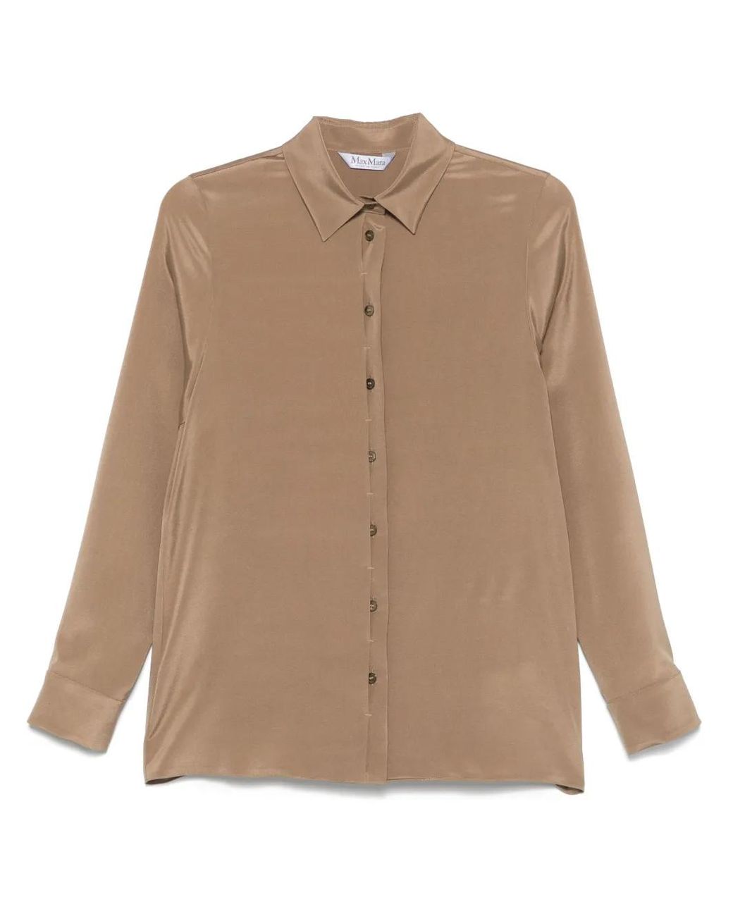 Max Mara Natural Stretch Silk Cady Shirt