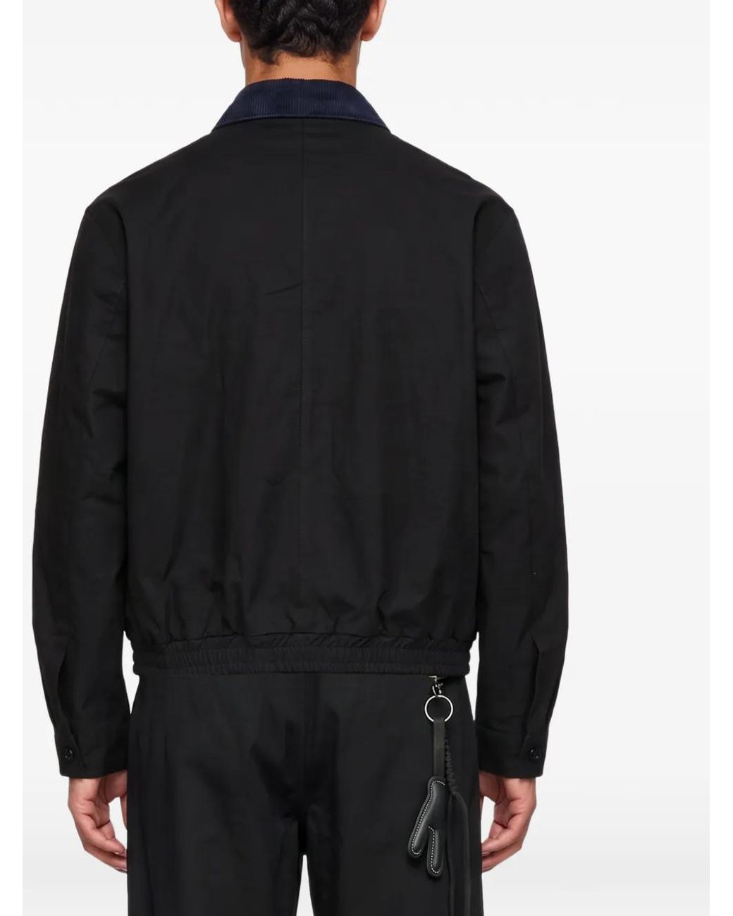Song For The Mute Black Badge-Embellished Corduroy-Collar Jacket for men