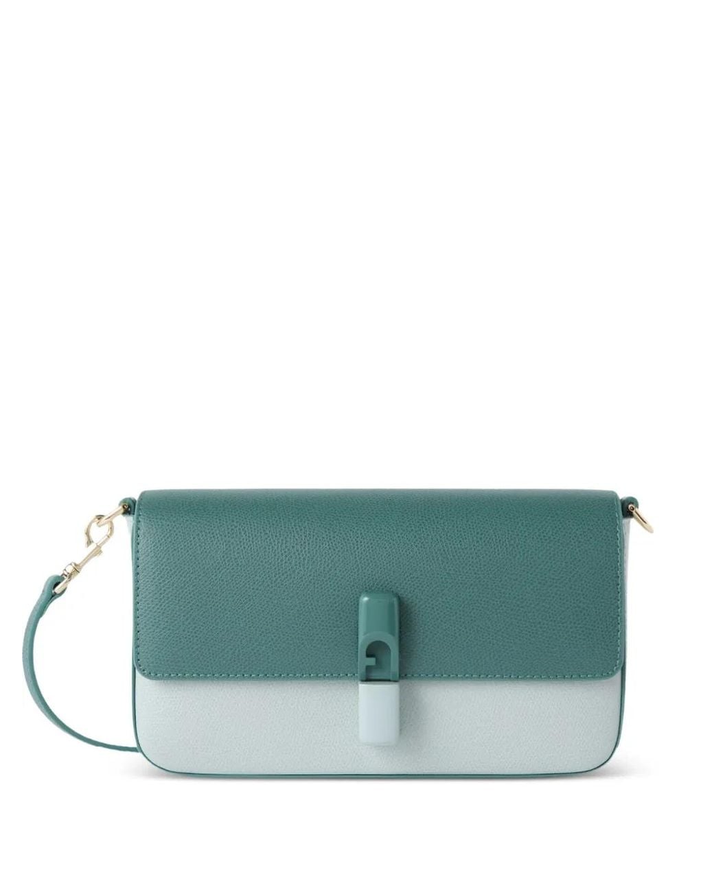Furla Green Small Two-Tone Cross Body Bag