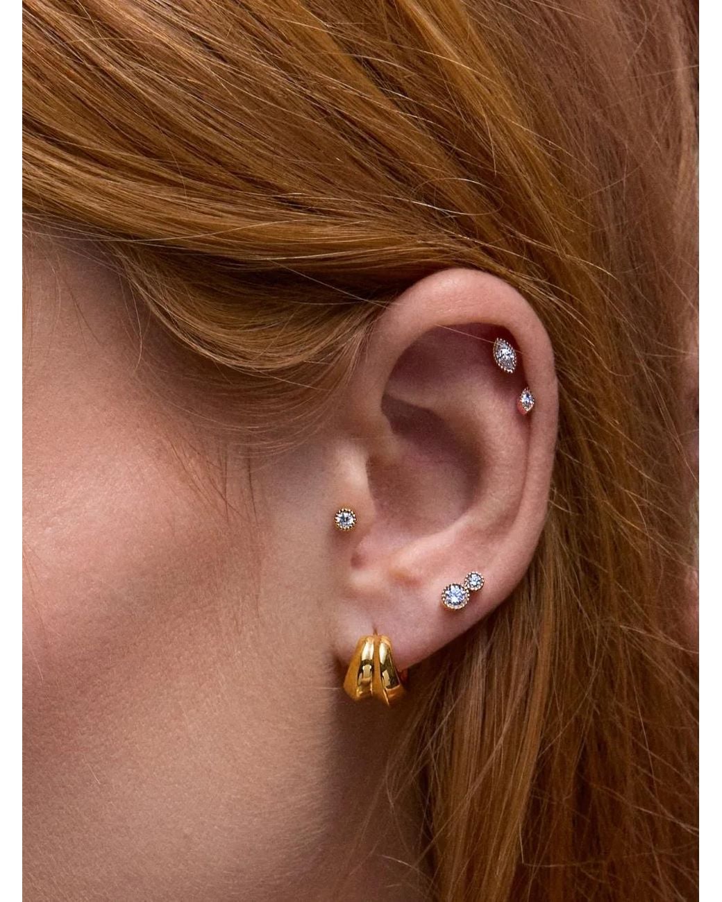 Dinny Hall Brown Iceni Double Hoop Earrings