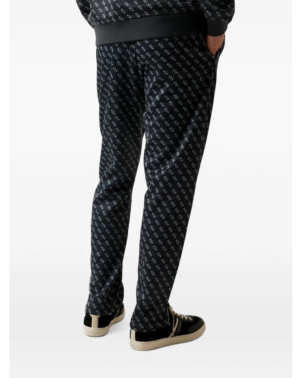 Guess Black Straight Leg Trousers for men