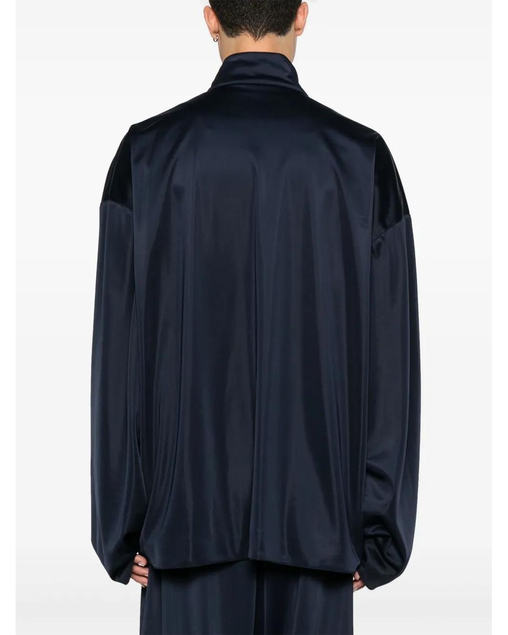 Balenciaga Blue Zip-Up Sweatshirt for men
