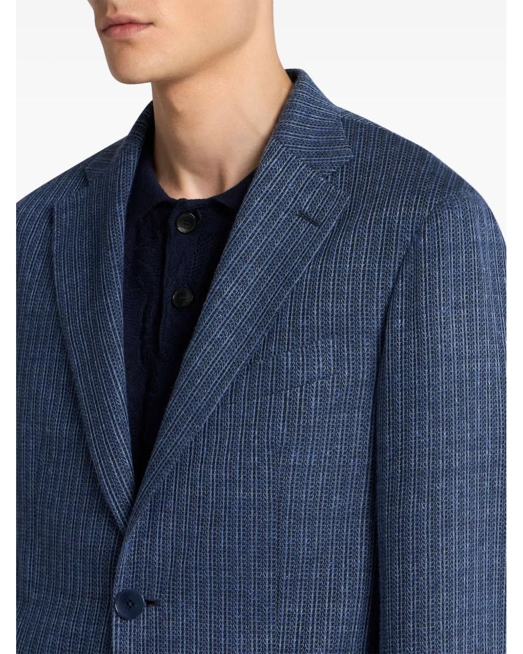 Etro Blue Jersey Blazer for men