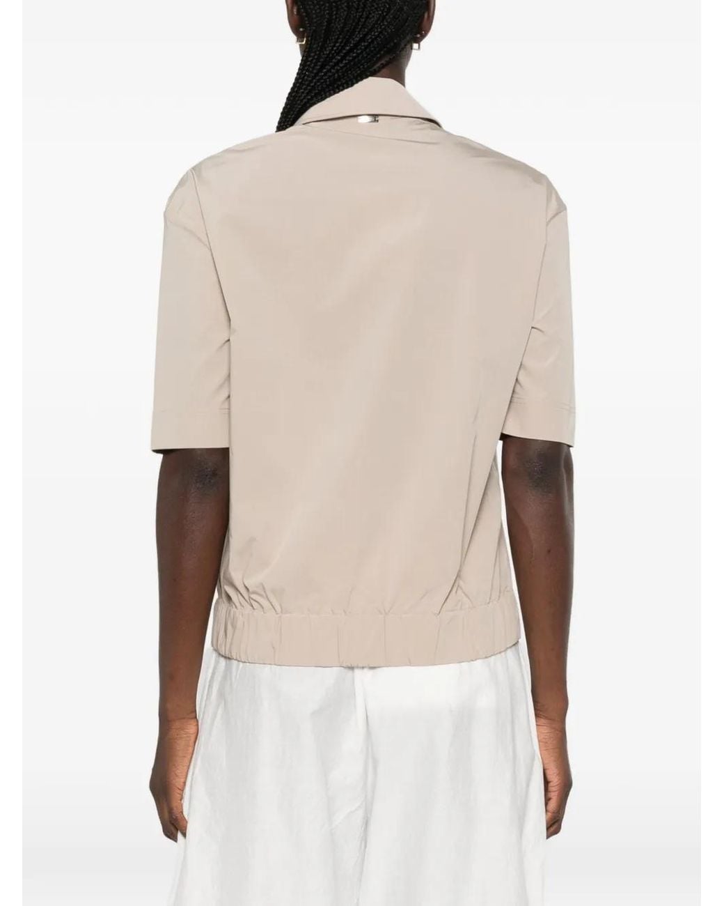 Herno Natural Elasticated-Hem Short-Sleeve Shirt