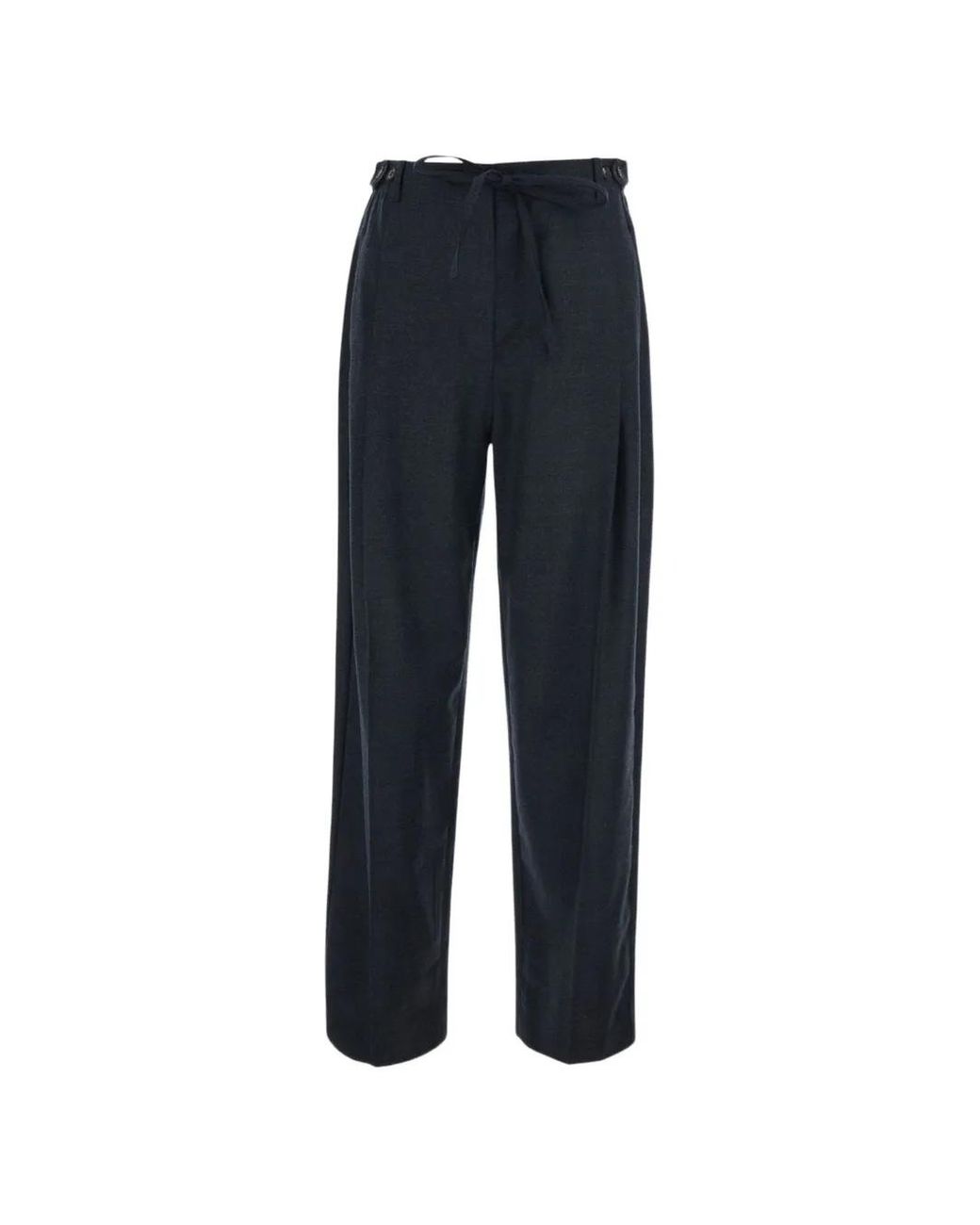 Tela Blue Belted Pleated Trousers