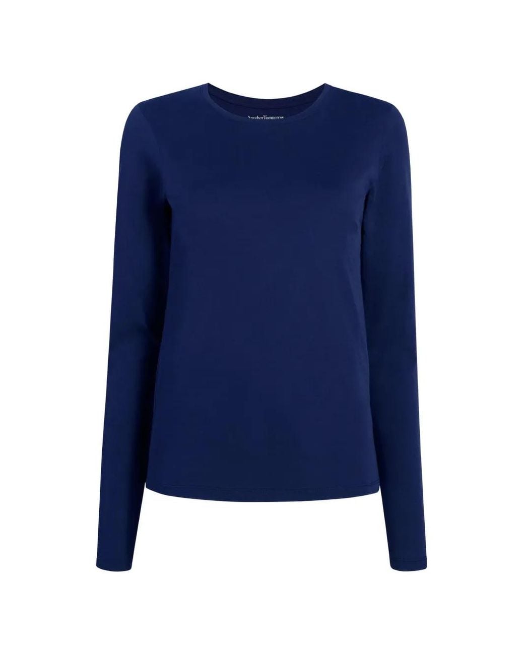Another Tomorrow Blue Long-Sleeve T-Shirt