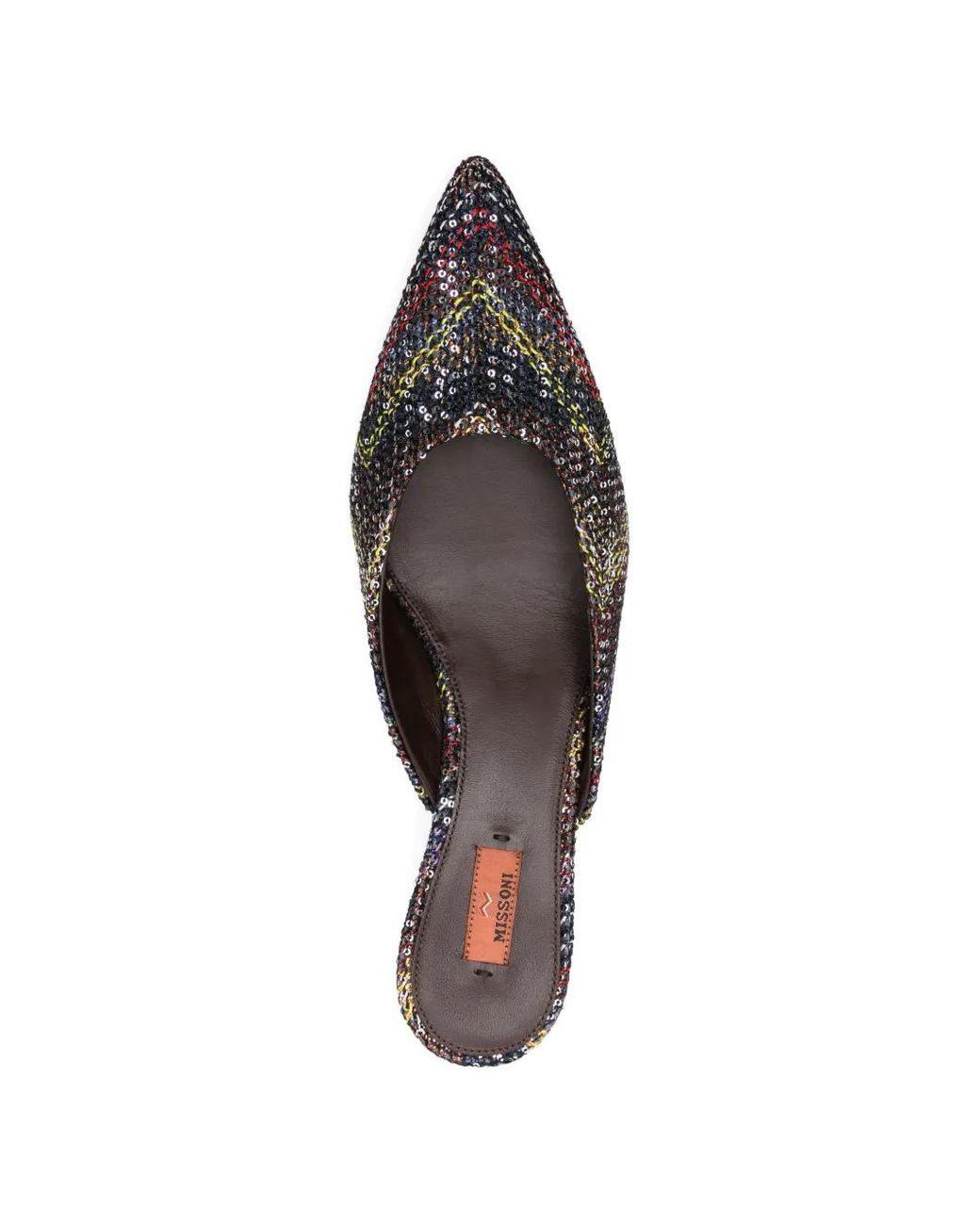 Missoni White Point-Toe Mules