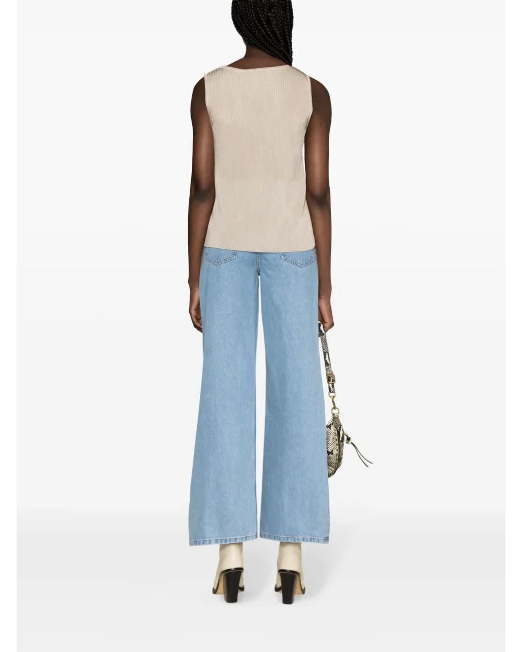 A.P.C. Natural Ribbed-Knit Top