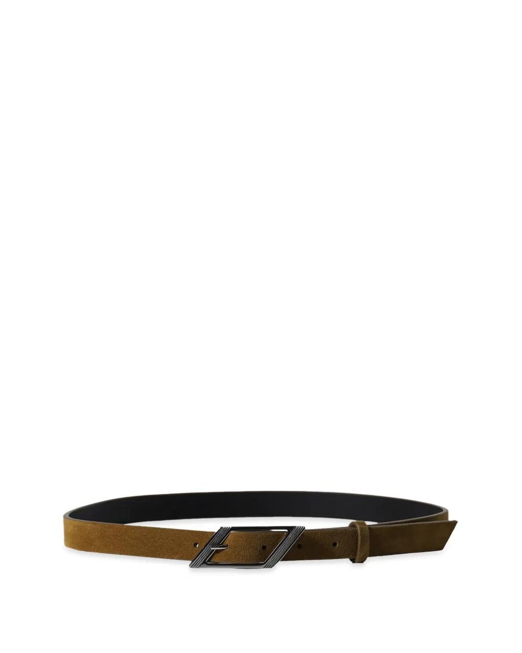 The Attico White Suede Skinny Belt