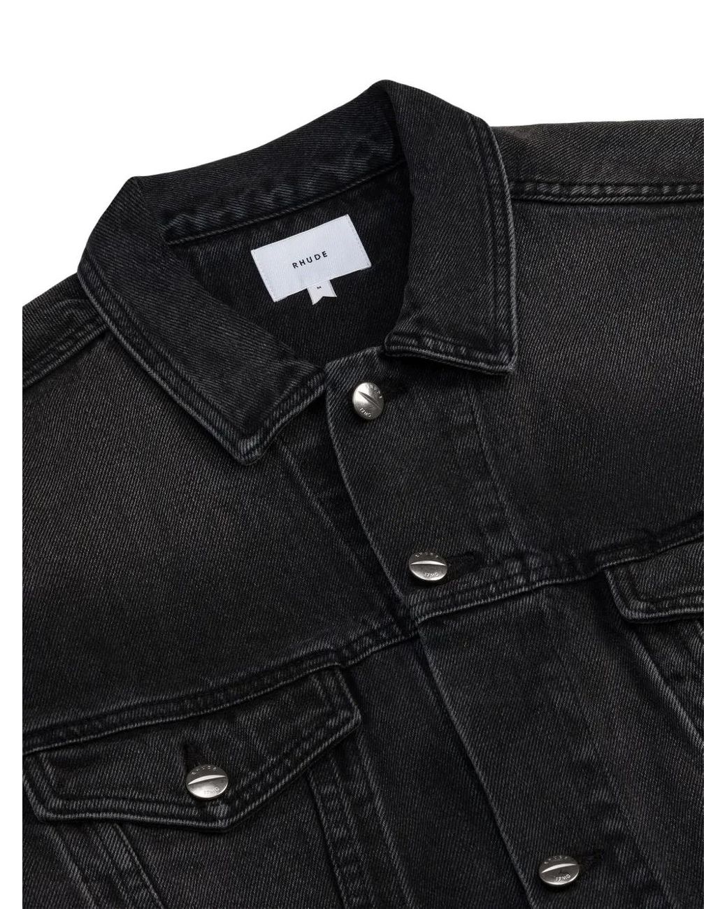 Rhude Black Buttoned Denim Jacket