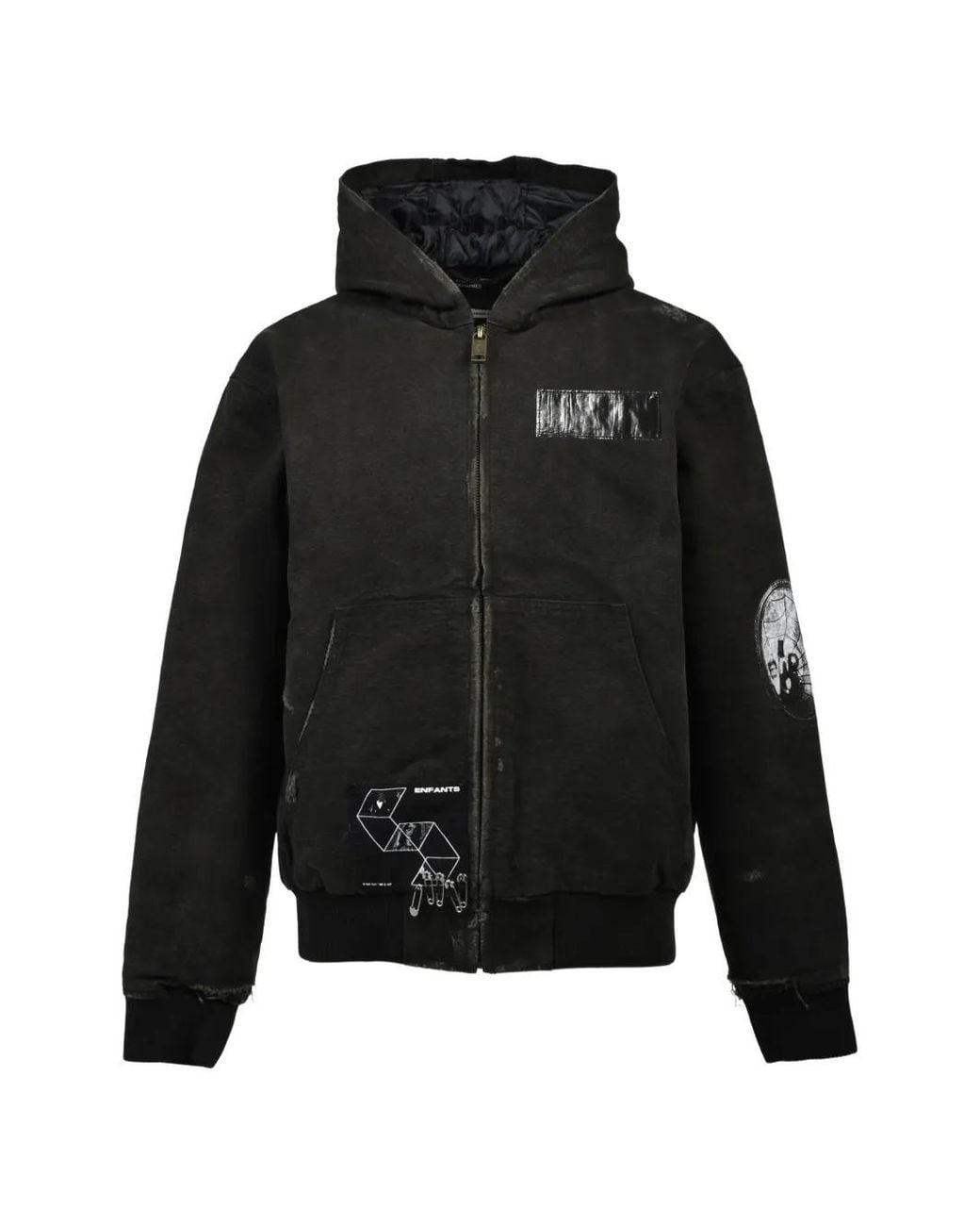 Enfants Riches Deprimes Black War Started Patch-Detail Jacket for men