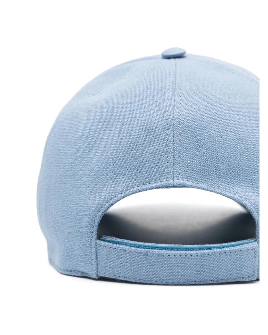 Fendi Blue Canvas Baseball Cap for men