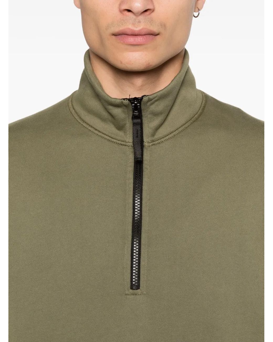 Stone Island Green 6100070 Organic Cotton Fleece Sweatshirt for men