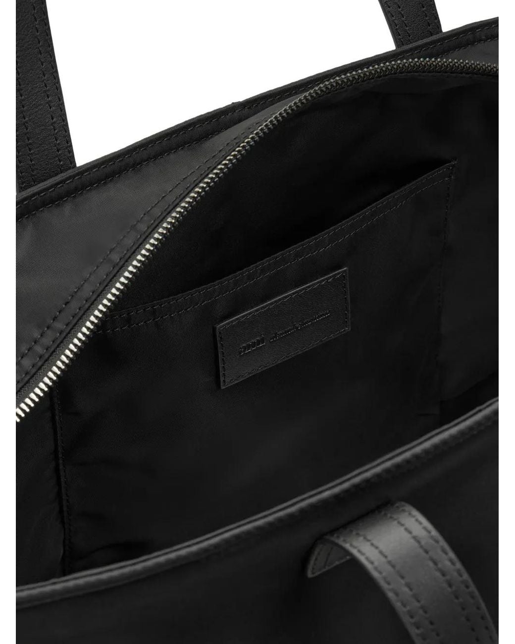 AMI Black Marcel Padded Tote Bag