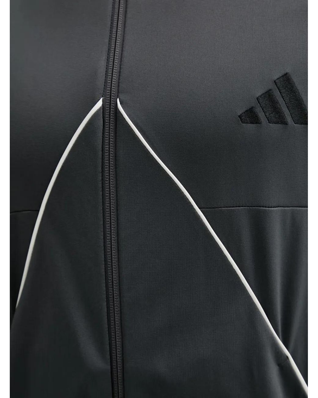 Adidas Gray Piped Zip-Up Jacket for men