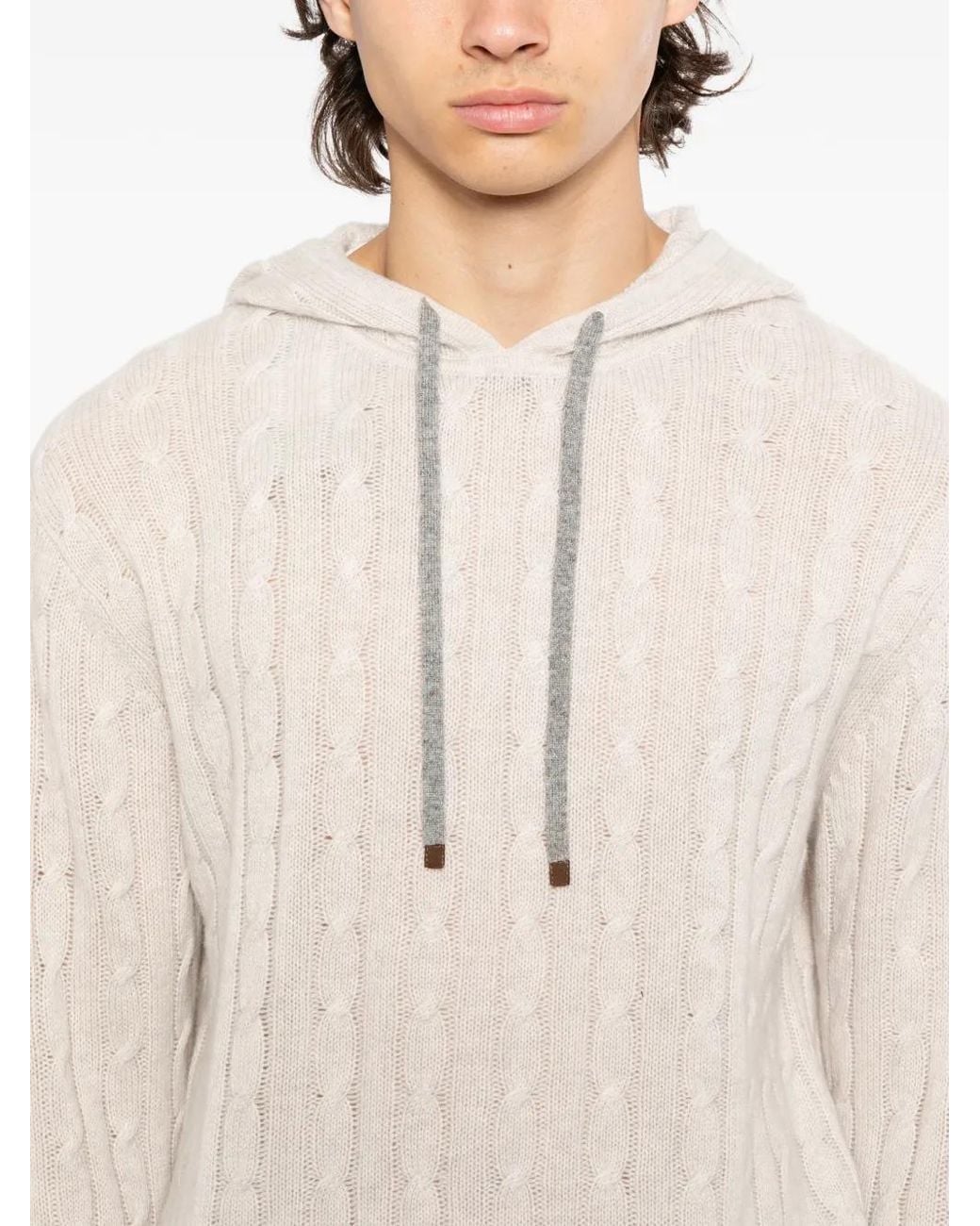 N.Peal Cashmere Fitzrovia Hoodie in White für Herren