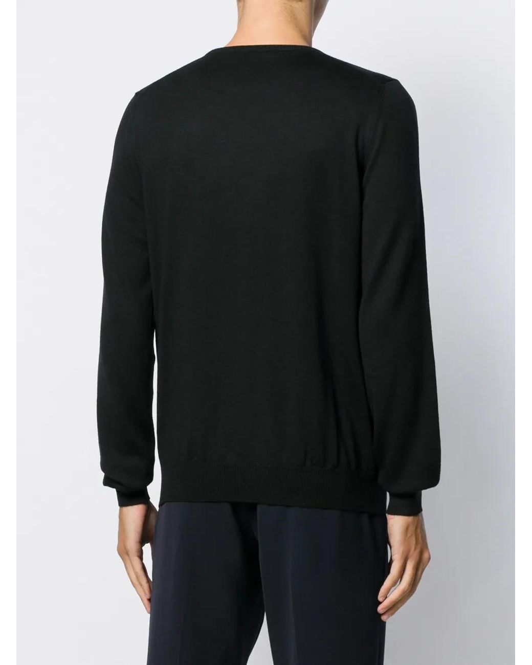 D4.0 Black Long Sleeve Jumper for men