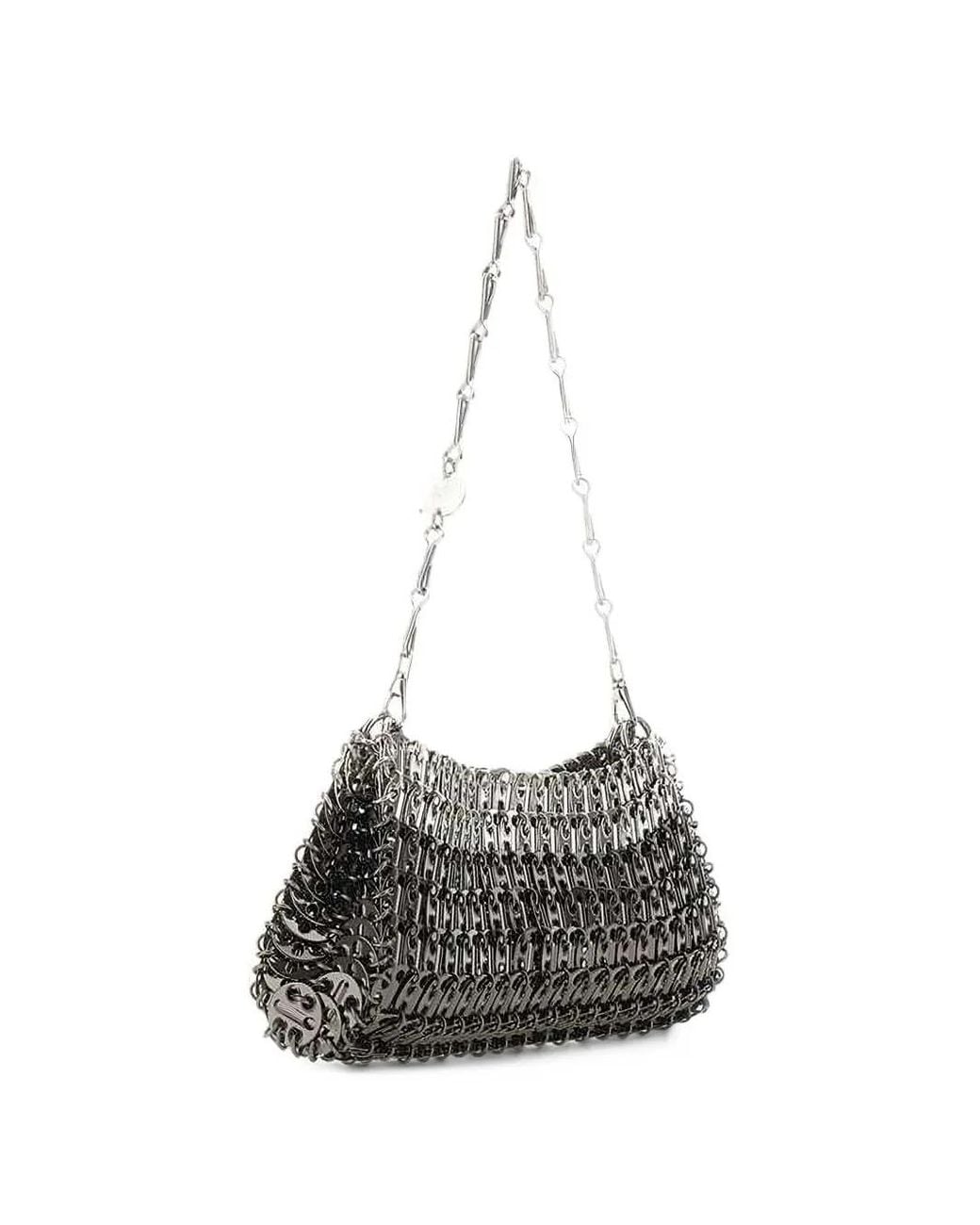 Rabanne White Gradient Chainmail Shoulder Bag