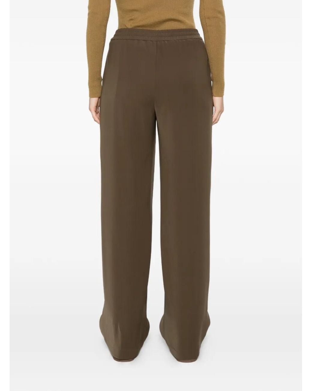 Herno Natural Drawstring Wide-Leg Trousers