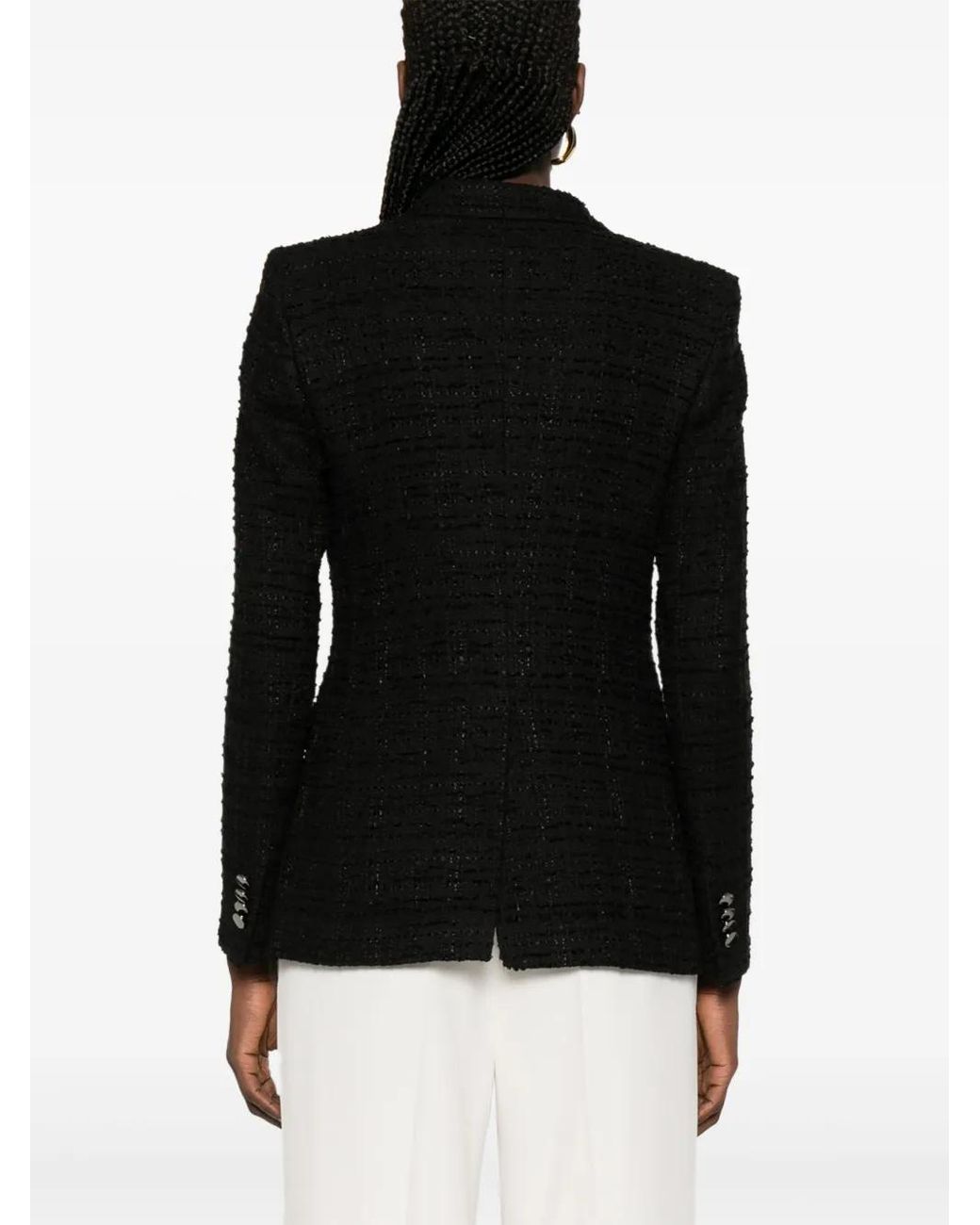 Tagliatore Black Tailored Blazer With Double-Breasted Design