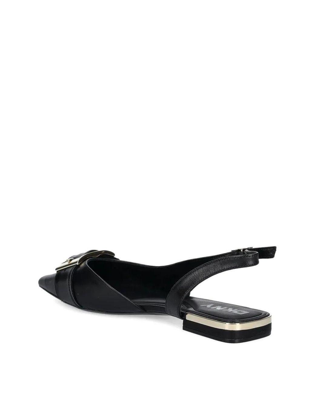 DKNY Black Buckle Sling Back Ballet Flats