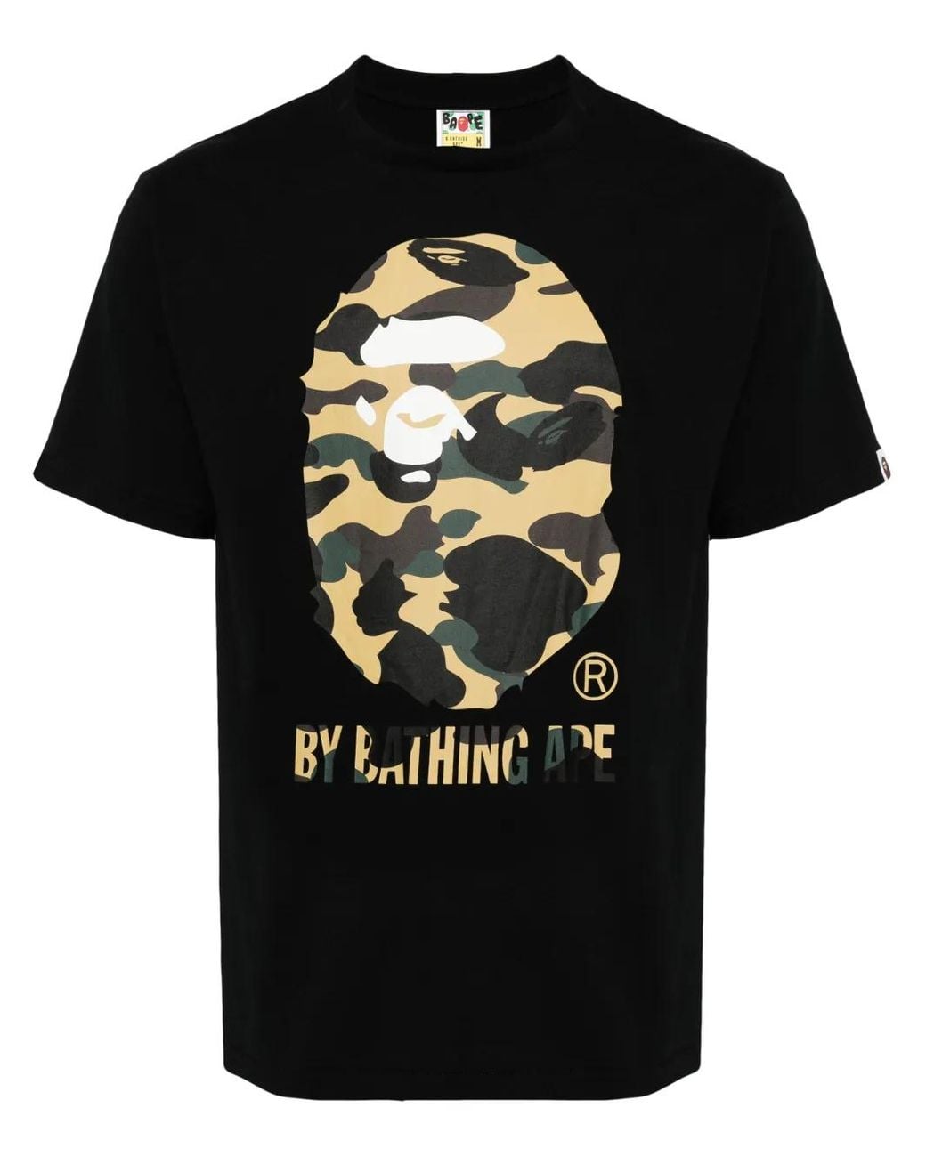 A Bathing Ape Black Camo Big Ape-Print T-Shirt for men